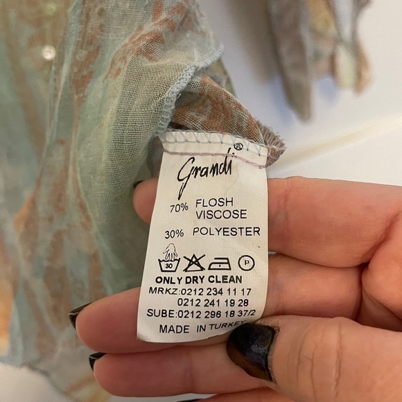 Pastel print sheer blouse - Picture 4 of 6